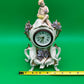 Vintage Louis Pierlot German Porcelain Mantel Clock w/ Cherub – 10” Wind Up