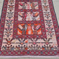 Rare Hand Knotted Vintage Soumak Kilim Silk Area Rug 3.0 x 2.4 Ft