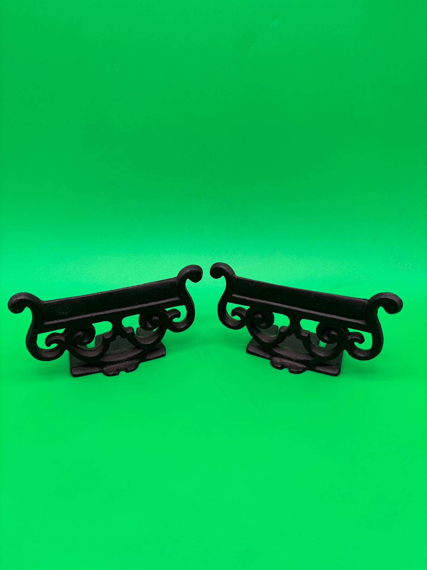 Cast Iron Boot Scrape Ornate Unique Design Stunning Old Piece Nail Down Cross