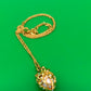 Vintage Joan Rivers Fabergé Egg Locket Necklace Gold Tone AB Rhinestones Signed