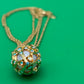 Vintage Joan Rivers Fabergé Egg Locket Necklace Gold Tone AB Rhinestones Signed