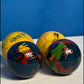 Beautiful Blue and Yellow Chinese Health Balls with Chimes
