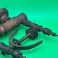 Antique Wooden Spinning Wheel Parts Flyer Bobbin Whorl Maidens Textile Tool Lot