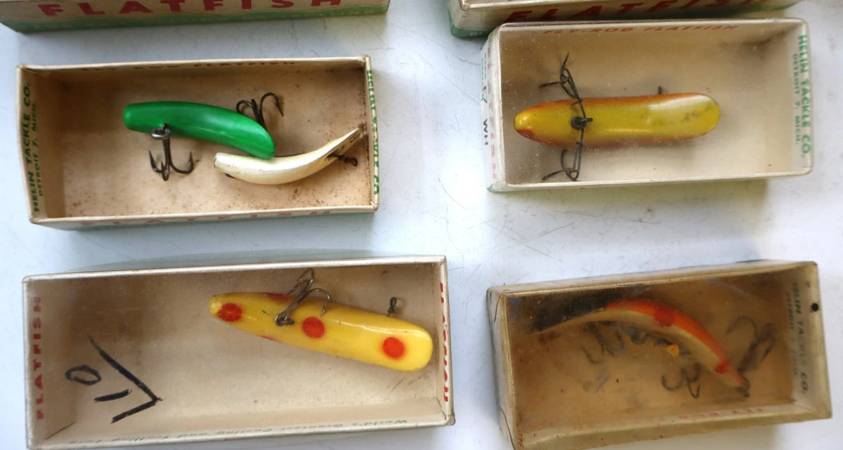 Vintage Helin's Flatfish Fishing Lures – Lot of 24