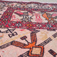 Rare Hand Knotted Vintage Soumak Kilim Silk Area Rug 3.0 x 2.4 Ft