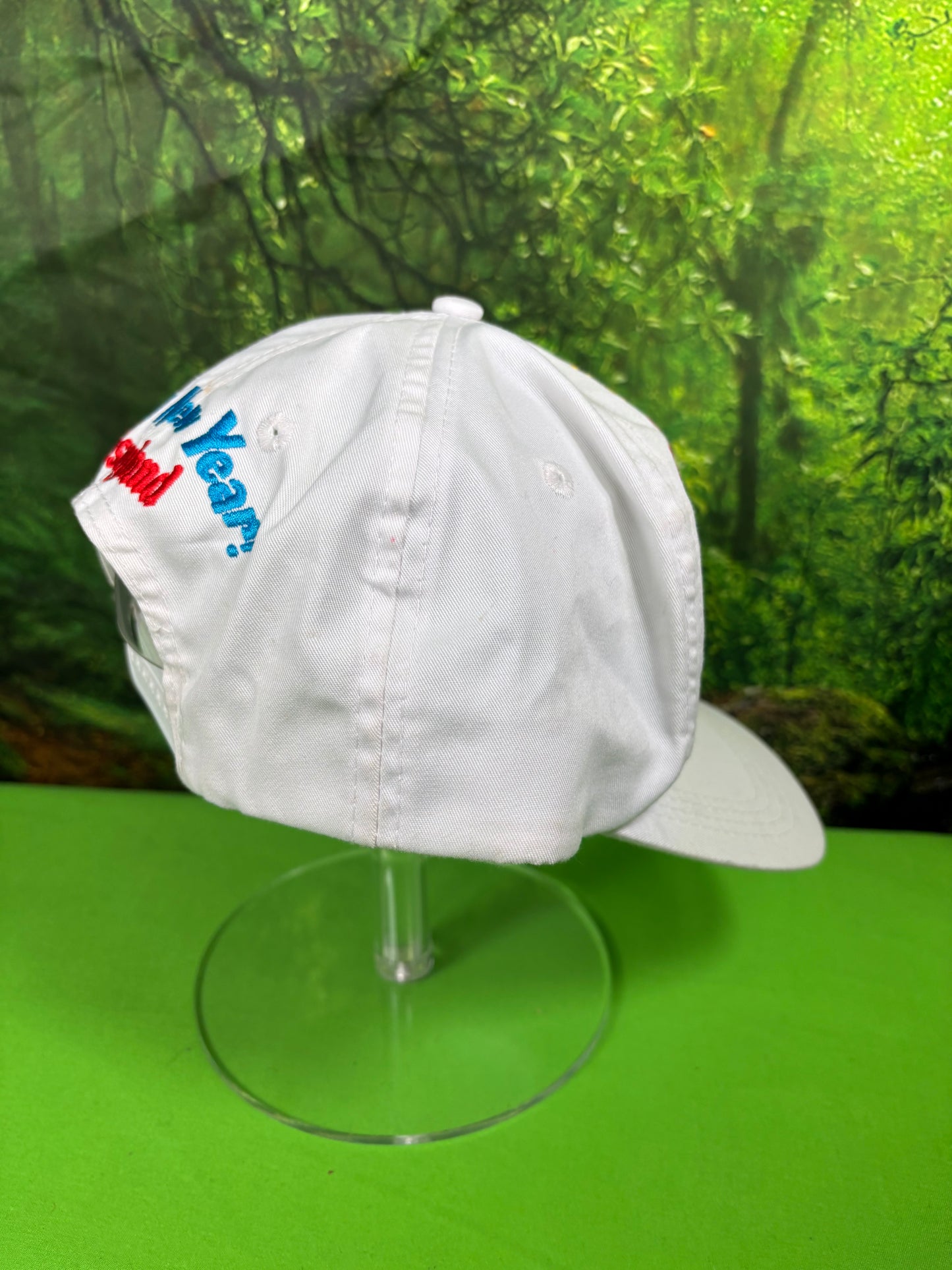 Vintage Disney Snapback Happy New Year 1996 White Adjustable Hat Mickey Mouse