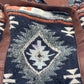 Southwest Aztec Print Weekender Duffel Bag Blue Multi Tribal Boho Oversized Tote