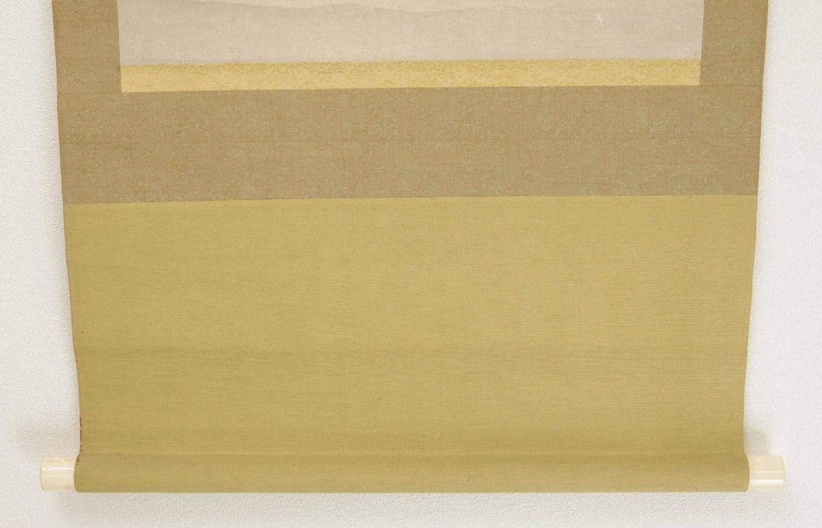 Kano Eigaku Japanese Edo Hanging Scroll Sparrows Morning Sun Signed Sealed Box