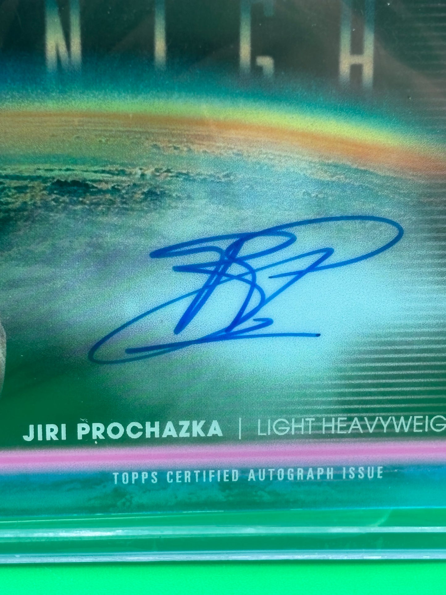 Jiri Prochazka Base Horizon On Card Autograph Topps Midnight 2025 UFC #HNS-JP