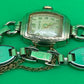 Vintage Bulova Ladies Art Deco Watch Speidel Bracelet Fifth Avenue Box Untested