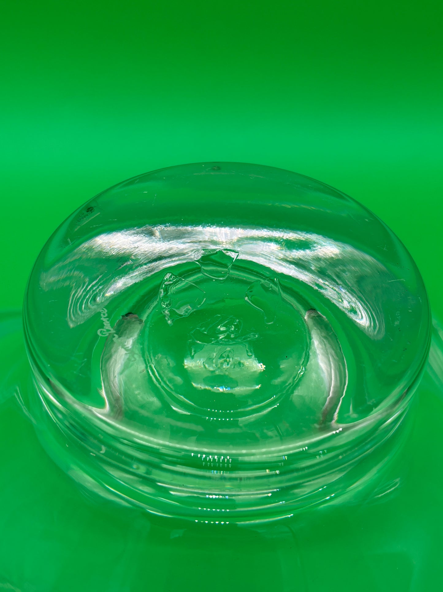 Simon Pearce Chelsea Large 12.5” Ruffled Rim Hand Blown Glass Bowl USA