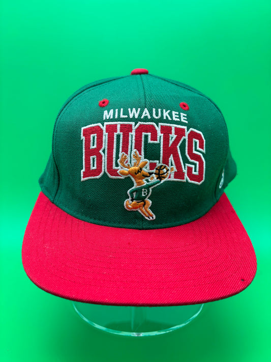 Vintage Milwaukee Bucks Mitchell And Ness SnapBack Hat