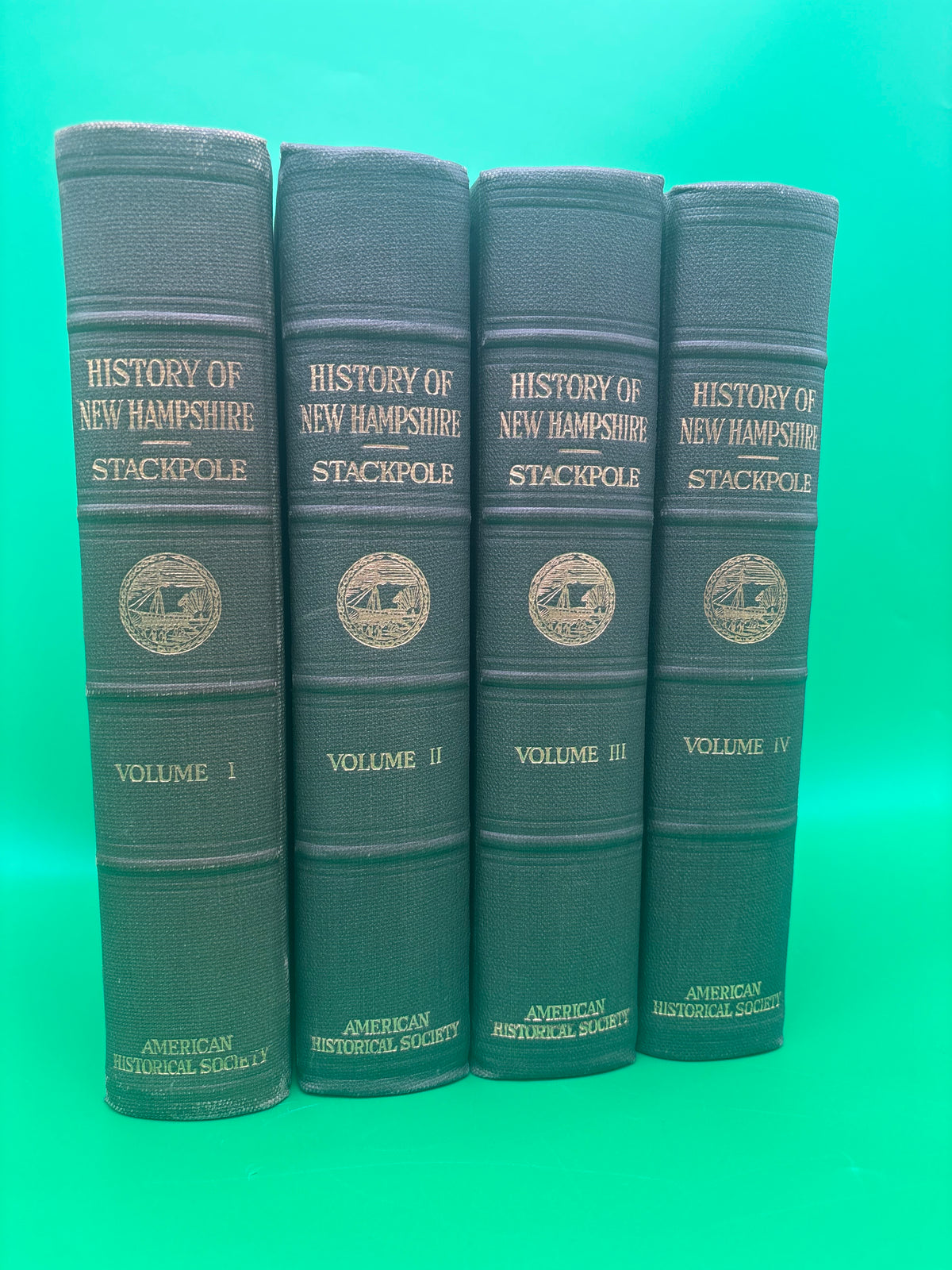 1916 History of New Hampshire Everett S Stackpole Complete 4 Vol Set Genealogy