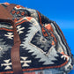 Southwest Aztec Print Weekender Duffel Bag Blue Multi Tribal Boho Oversized Tote