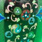 Antique Japanese Cloisonne Enamel Lidded Ginger Jar Floral Tripod Feet 6.5”
