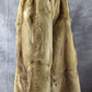 Vintage Kent Fisher Men’s Genuine Real Fur Coat XL Golden Tan Full Zip 34”
