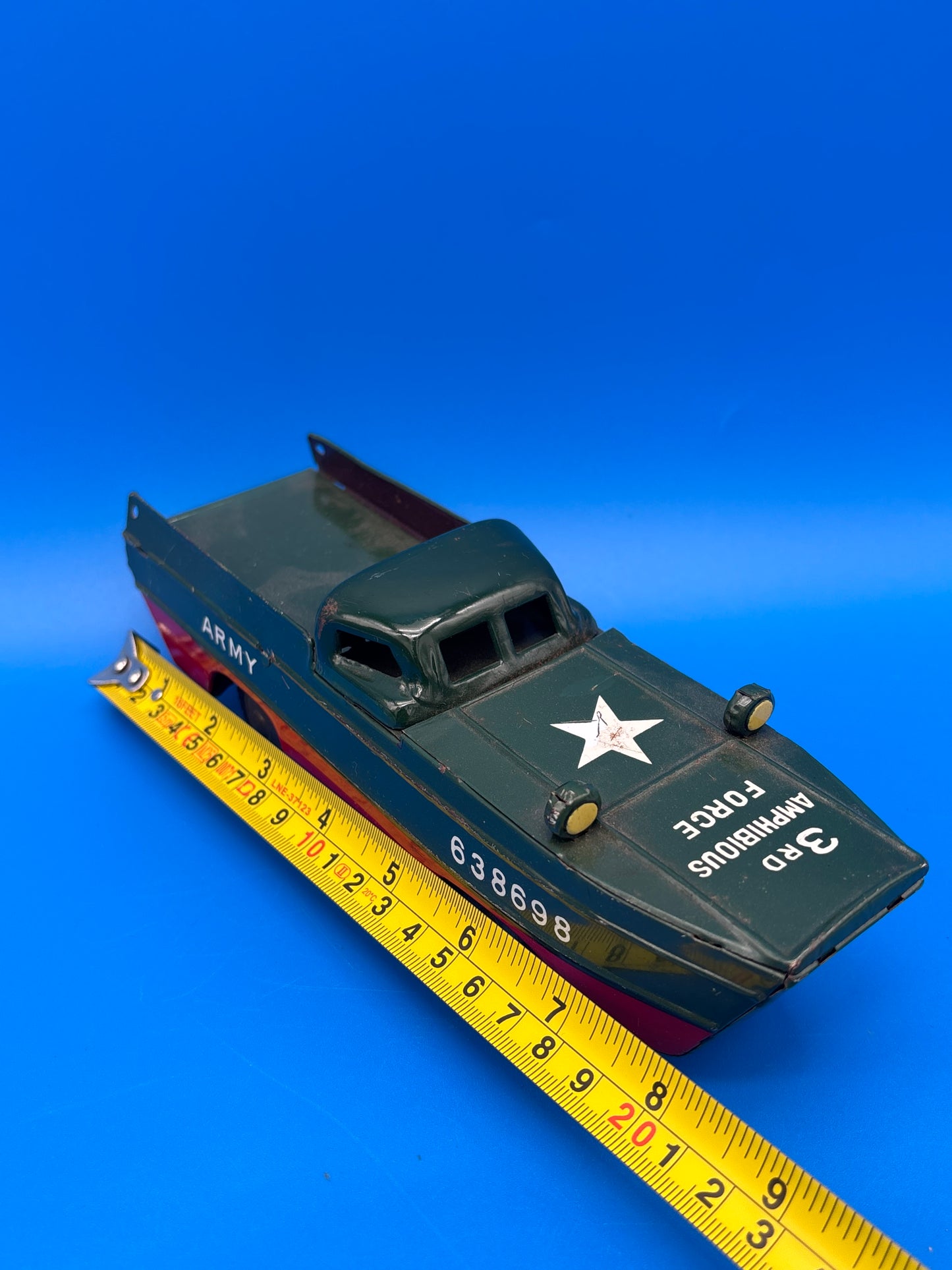 Vintage Line MAR Toys Japan Tin Army 3rd Amphibious Force Friction Toy 638698
