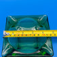 Vintage MCM Emerald Green Square Glass 4 Slot Ashtray