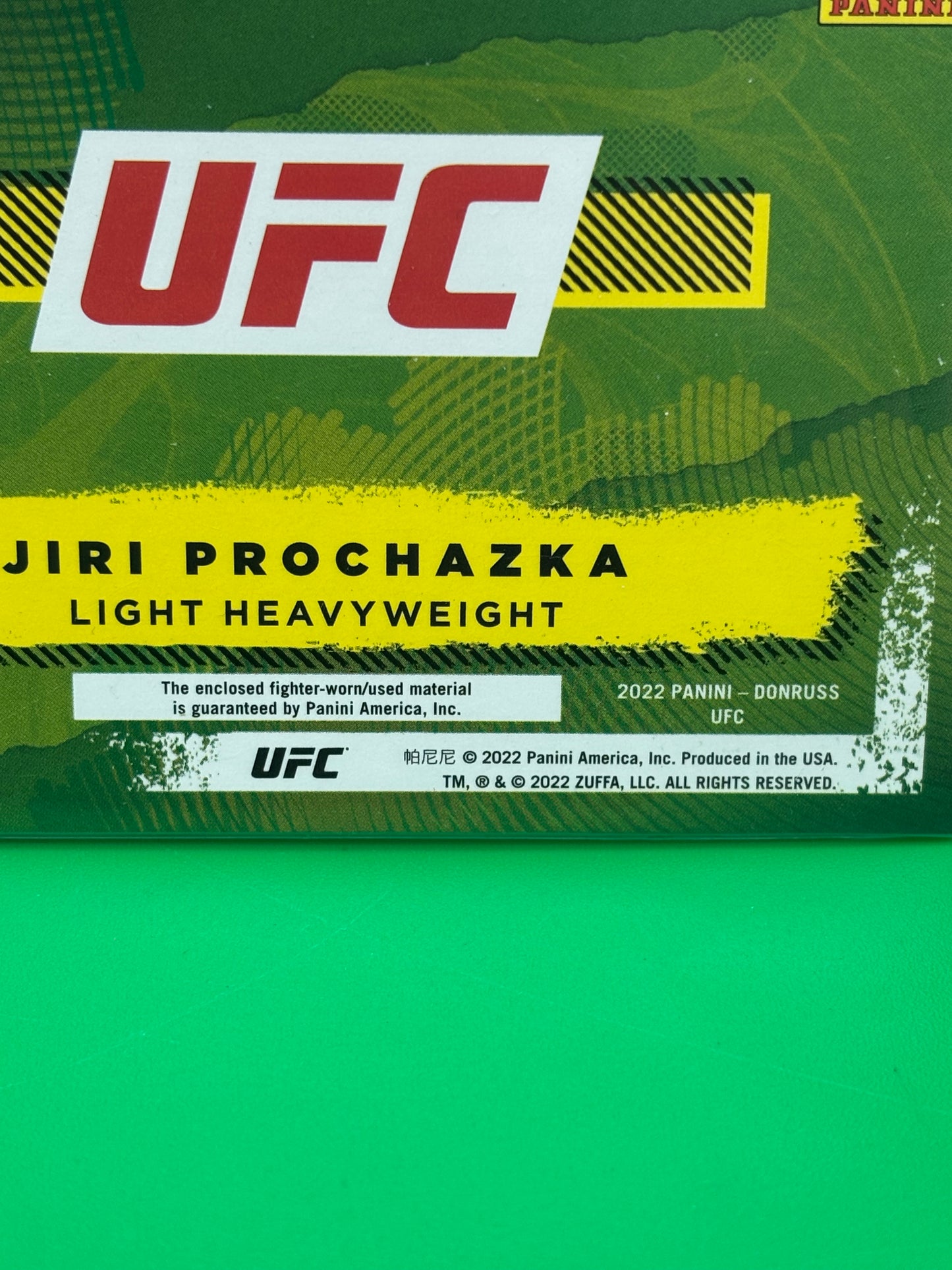 2022 Panini Donruss UFC Octagon Royalty Relic Jiri Prochazka #OR-JPZ Fighter Worn