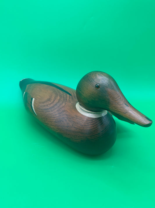 Vintage 1986 Frank L. Beall Mallard Drake Wooden Duck Decoy
