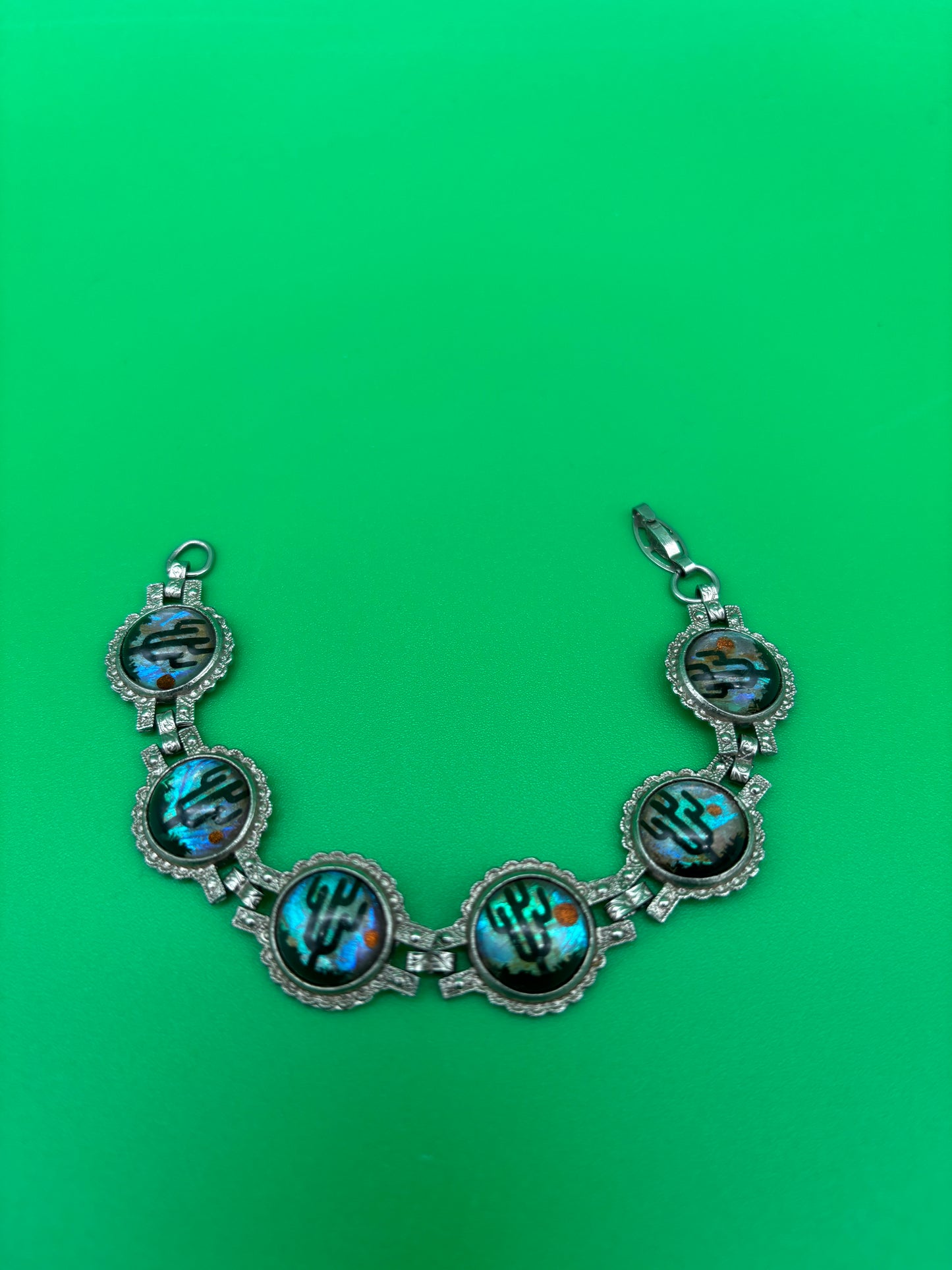 Vintage MCM Bubble Cactus Desert 6 1/4" Bracelet