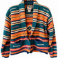Vintage Santa Fe Southwestern Cardigan Sweater Women M Ramie Cotton Aztec Boho