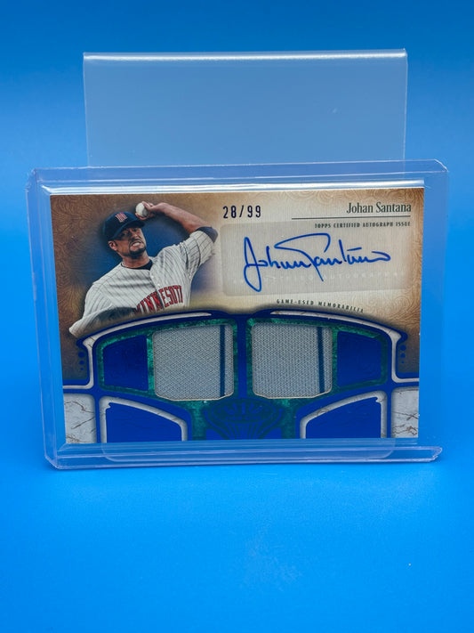 2026 Topps Tier One Johan Santana Auto Dual Relic /99 Twins AT1R-JSA