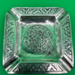 Vintage Mexico 900 Silver Ashtray Aztec Calendar Stamped Design 38g 3.25”