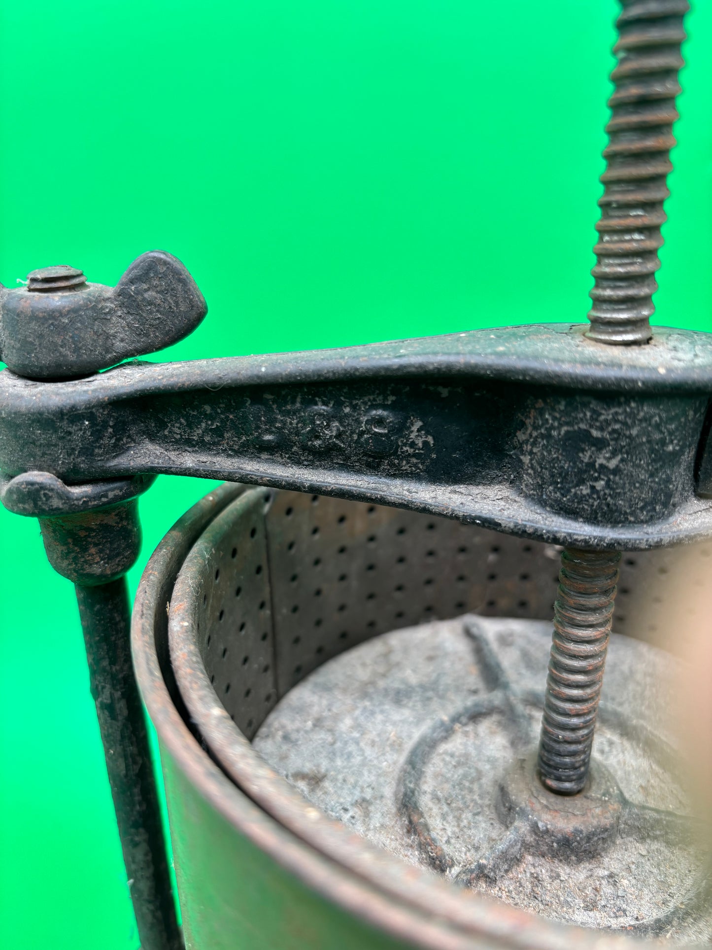 19th-century Logan + Strobridge Co. No. 2 fruit / lard press