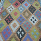 Turkish Oushak Rug, Flat Weave Oushak Rug, Handmade Bohemian Rug, 4x6