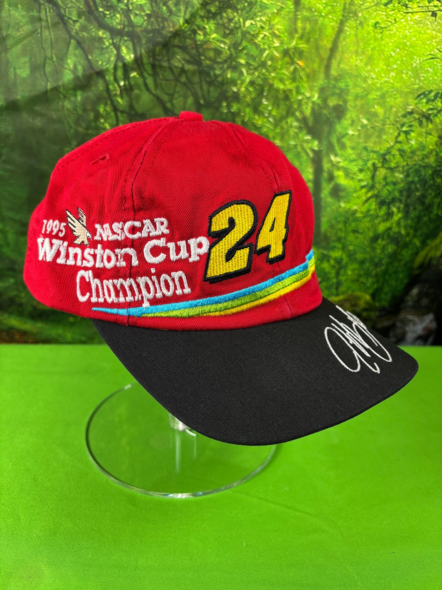 Vintage 1995 NASCAR Winston Cup Jeff Gordan #24 Snapback Baseball Hat Cap Adjustable
