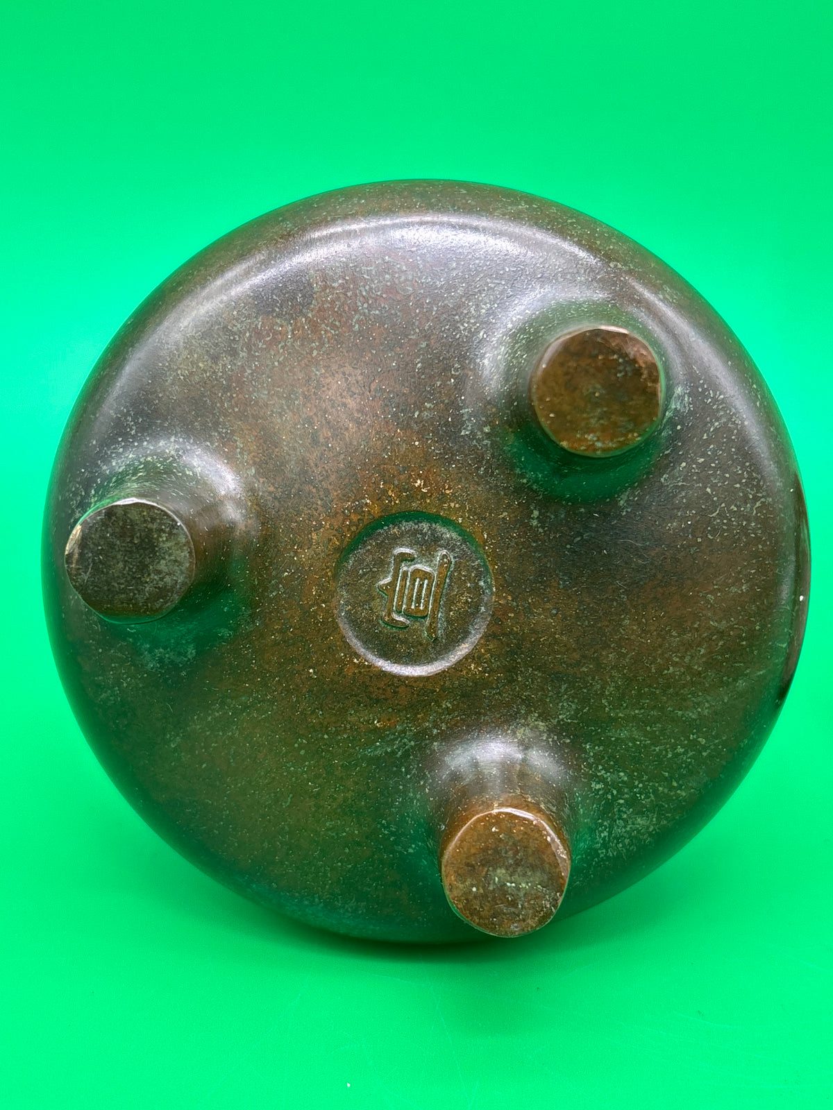 Chinese Bronze Copper Tripod Incense Burner Censer Pierced Lid Xuan Marked 4”