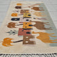 Rare Hand Knotted Vintage Bulgaria Pictorial Wool Kilim Area Rug Camel Village 4.3 x 2.6 Ft