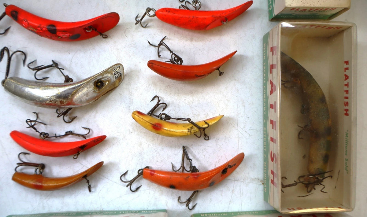 Vintage Helin's Flatfish Fishing Lures – Lot of 24