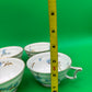 Antique Haviland Limoges France Tea Cup & Saucer Set – Blue Floral, Gold Trim (8-Piece Set)