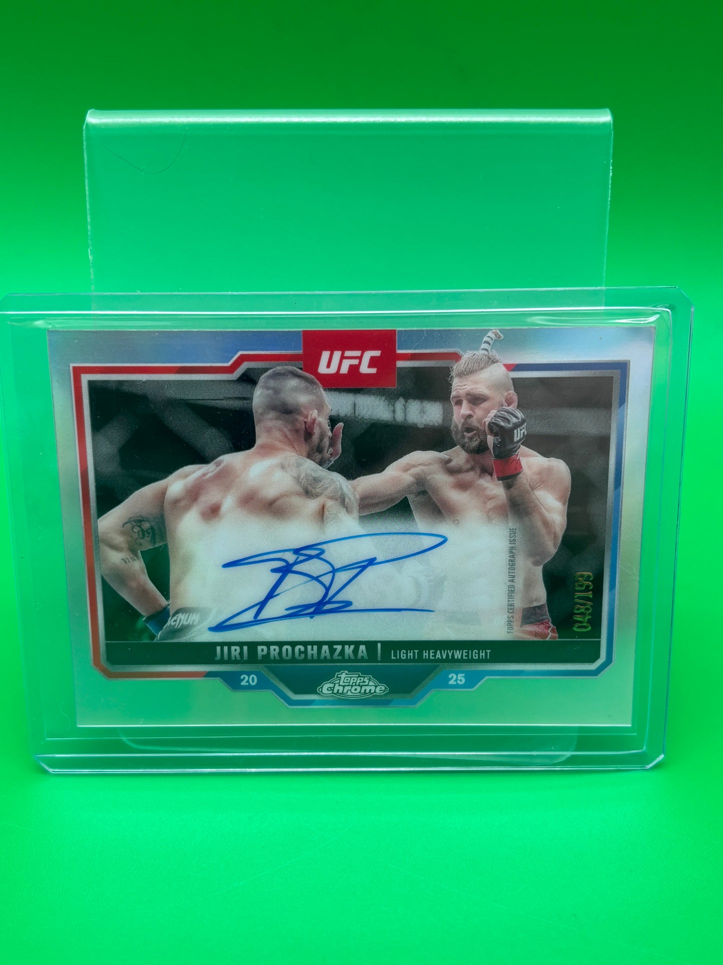 Jiri Prochazka On Card Auto /199 Refractor Topps Chrome 2025 UFC #CVA-JP