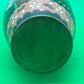 Antique Japanese Cloisonne Vase Meiji Floral Enamel Brown Ground 8” Unmarked