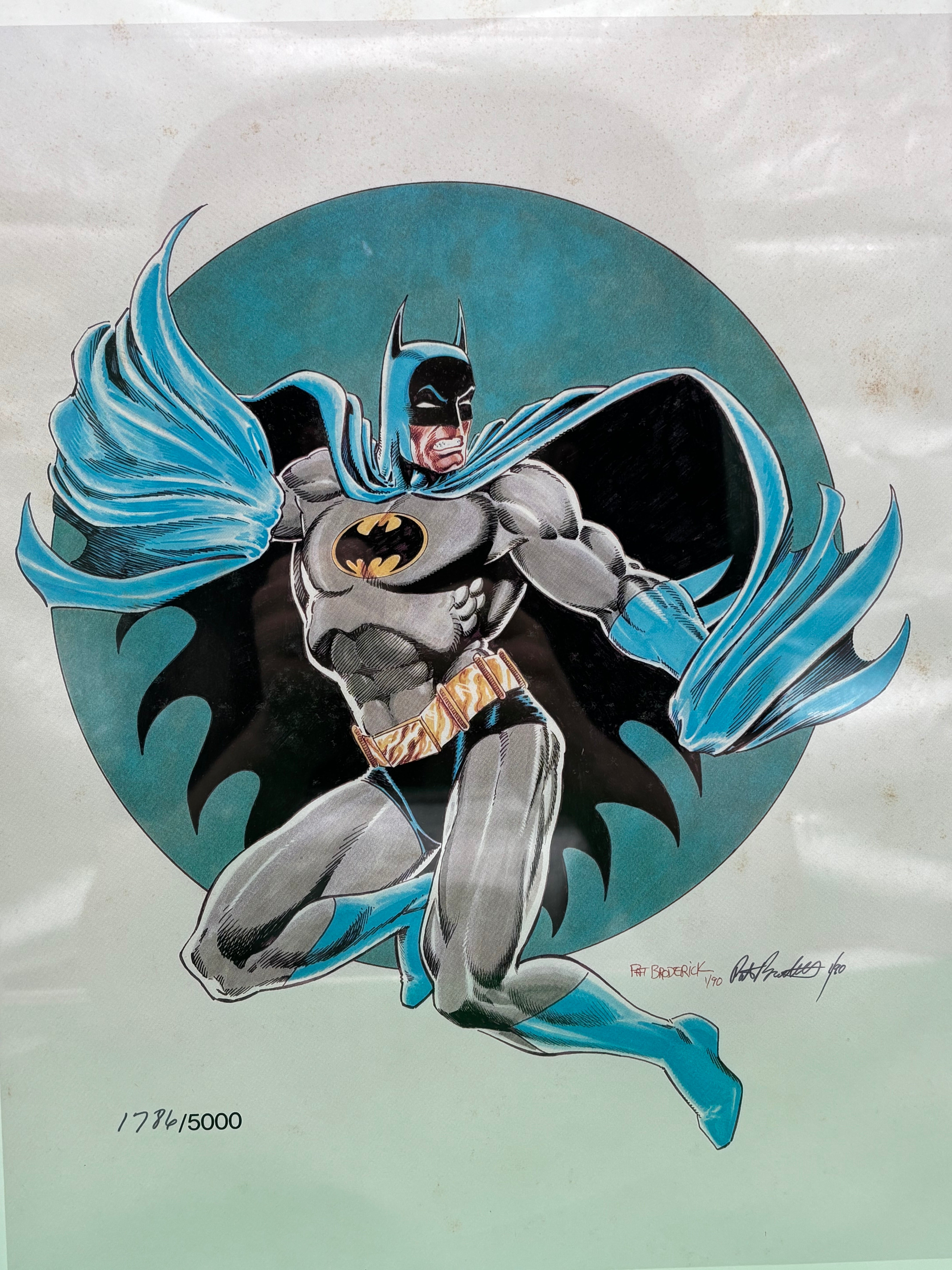 1990 Batman Pat Broderick Signed Numbered Lithograph 1786/5000