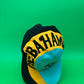 Vintage Bahamas Dolphin Hat Cap Teal Yellow Black Embroidered Spellout 100% Cotton