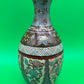 Antique Meiji Japanese Goldstone Cloisonne Enamel Pastel Floral Vase 7 1/4”