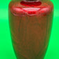 Signed Ando Japanese Pigeon Blood Red Ginbari Cloisonne Bird Bamboo Vase 5.75”