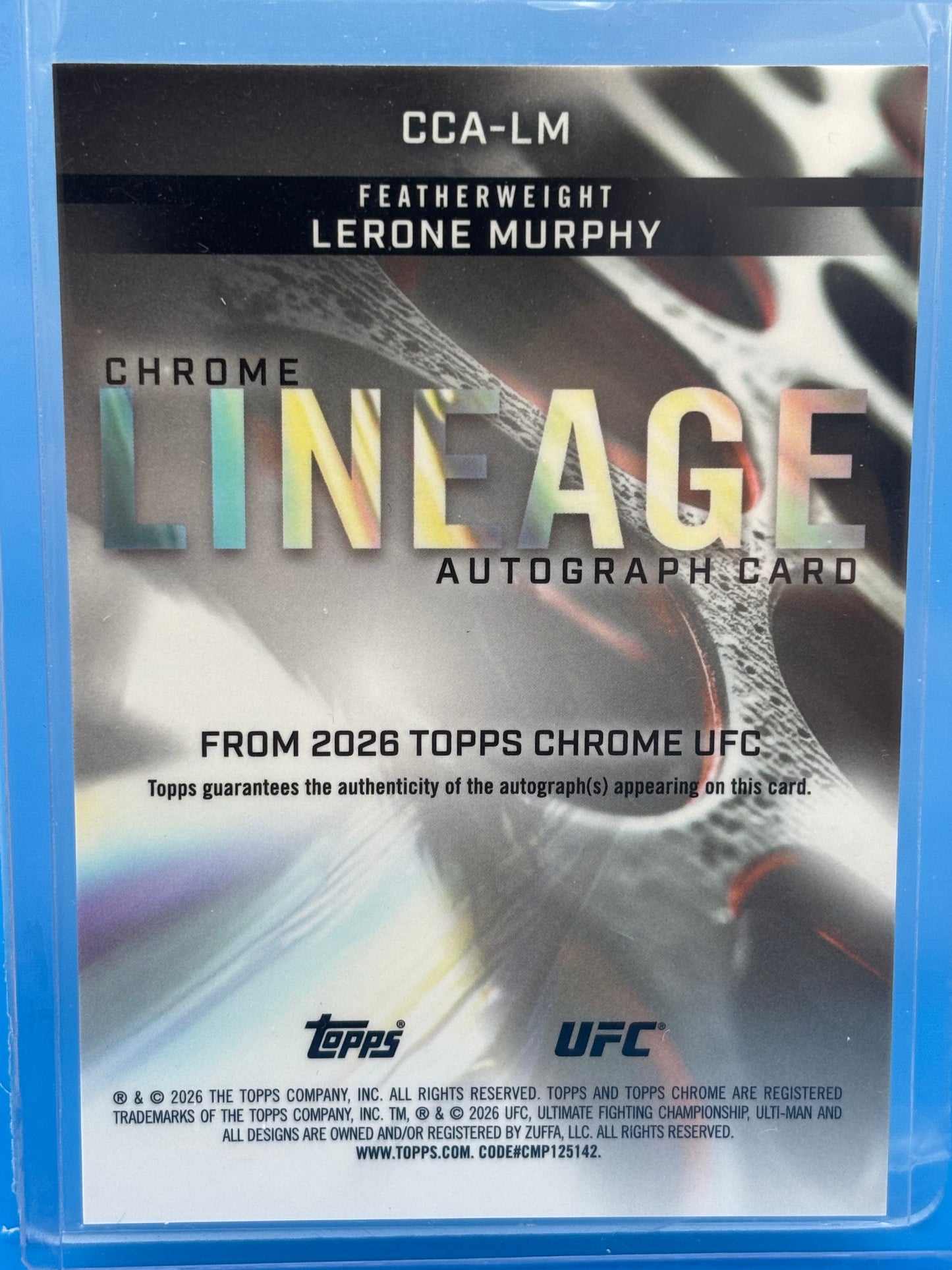 2026 Topps Chrome UFC Lerone Murphy Lineage Auto Autograph #CCA-LM
