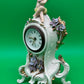 Vintage Louis Pierlot German Porcelain Mantel Clock w/ Cherub – 10” Wind Up