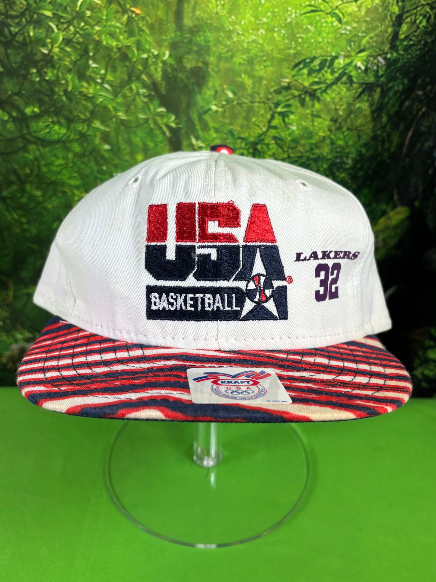 Vintage 1992 USA Team Basketball #32 Lakers Hat