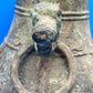 Chinese Archaistic Bronze Hu Vase Elephant Head Ring Handles Figural 11”