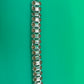 Vtg Baby Blue Rhinestone Link Goldtone Bracelet 7” Statement Costume Jewelry