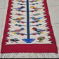 Vintage Hand Knotted Kilim Wool Area Rug Red Bird Tree Design Tribal Folk Art Rug 3.2’ x 1.1’