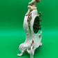Vintage Louis Pierlot German Porcelain Mantel Clock w/ Cherub – 10” Wind Up