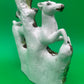 Antique Staffordshire Zebra Fox Spill Vase Victorian c1860 Pottery 8”
