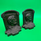 Vintage Heavy Metal Abraham Lincoln Bookends Pair Civil War Era Style